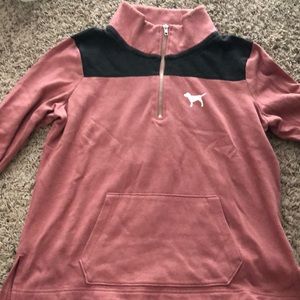 Pink quarter zip up